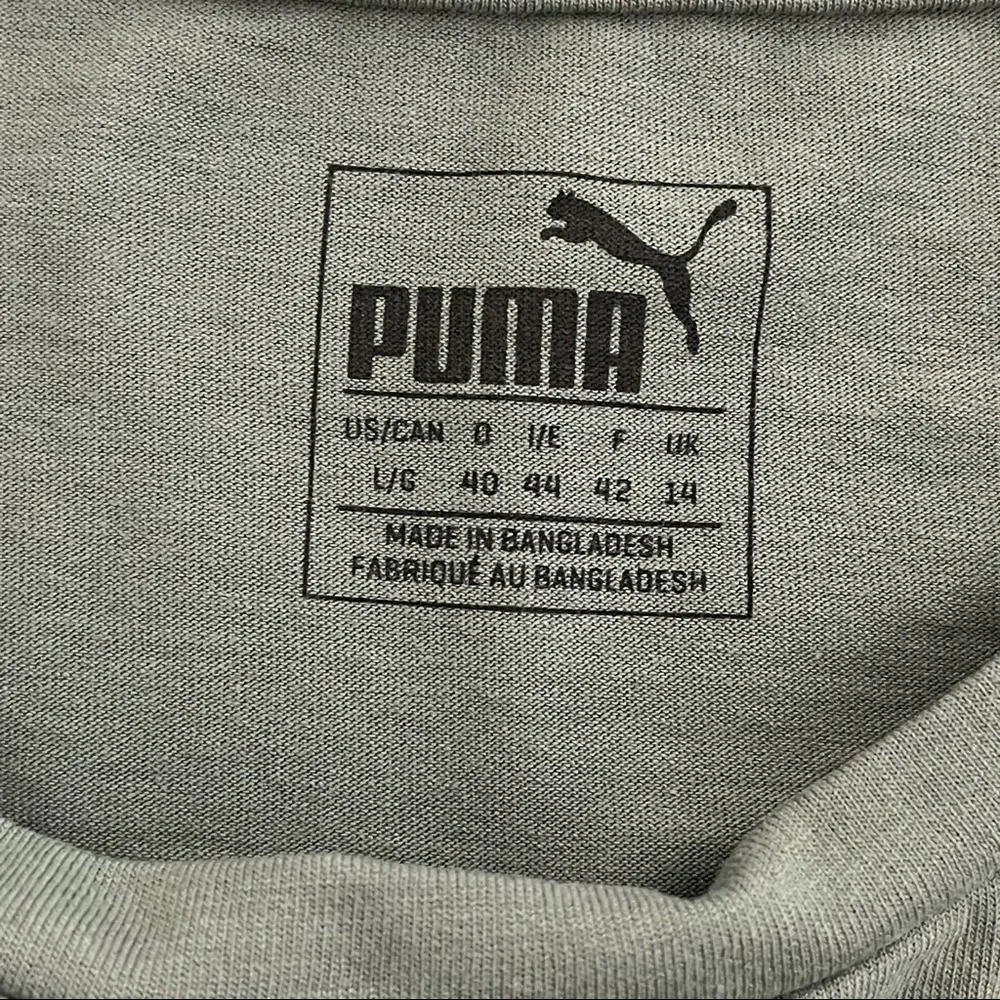 Puma Athletic Shirt Green size Lg - Picture 4 of 8